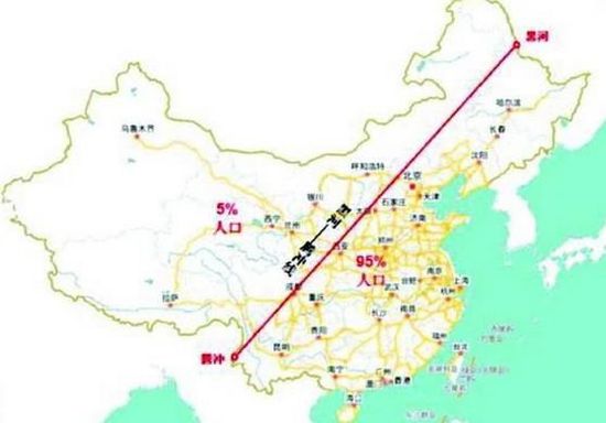 胡焕庸线发现80周年,对中国人口格局的描绘80年基本没变(图)