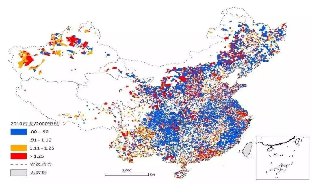 集智 中国有180个城市人口在减少